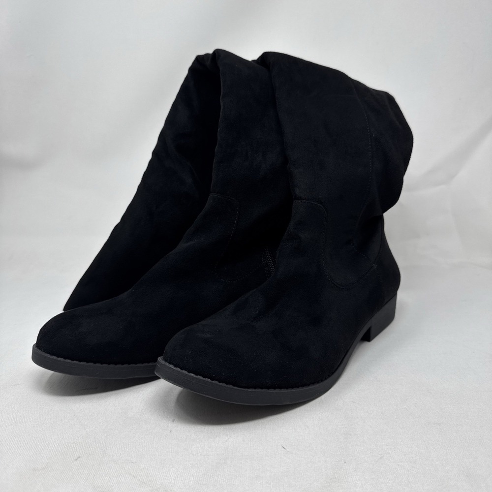 Style & Co Black Suede Knee Boots Size 9M.